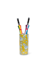 Brocade Pattern Yellow and Blue Umbrella Stand