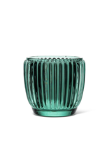 Ribbed Votive in Teal Green