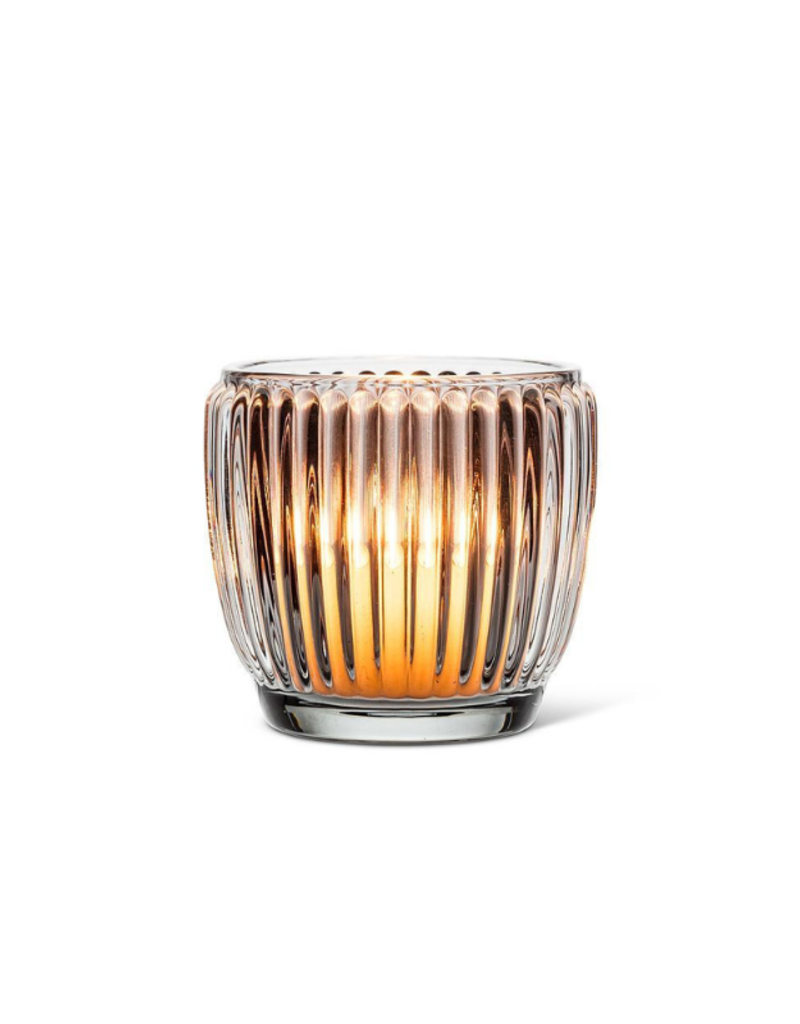 Ribbed Votive in Smoke