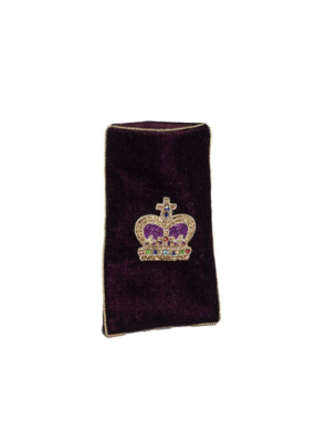 Crown Velvet Eyeglass Case in Burgundy