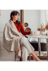 Chelsea Throw in Sandstone by Pokoloko