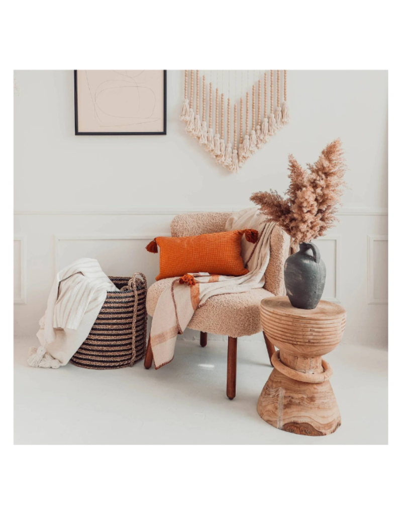 Chelsea Throw in Sandstone by Pokoloko