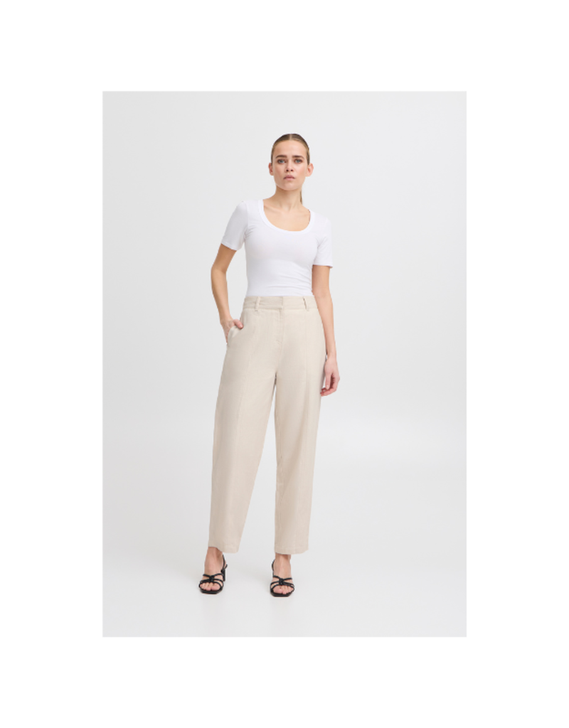 ICHI Zahra Pant in Birch Melange by ICHI