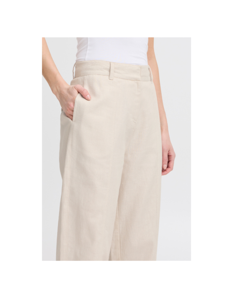 ICHI Zahra Pant in Birch Melange by ICHI