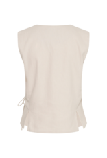 ICHI Zahra Wrap Top in Birch Melange by ICHI