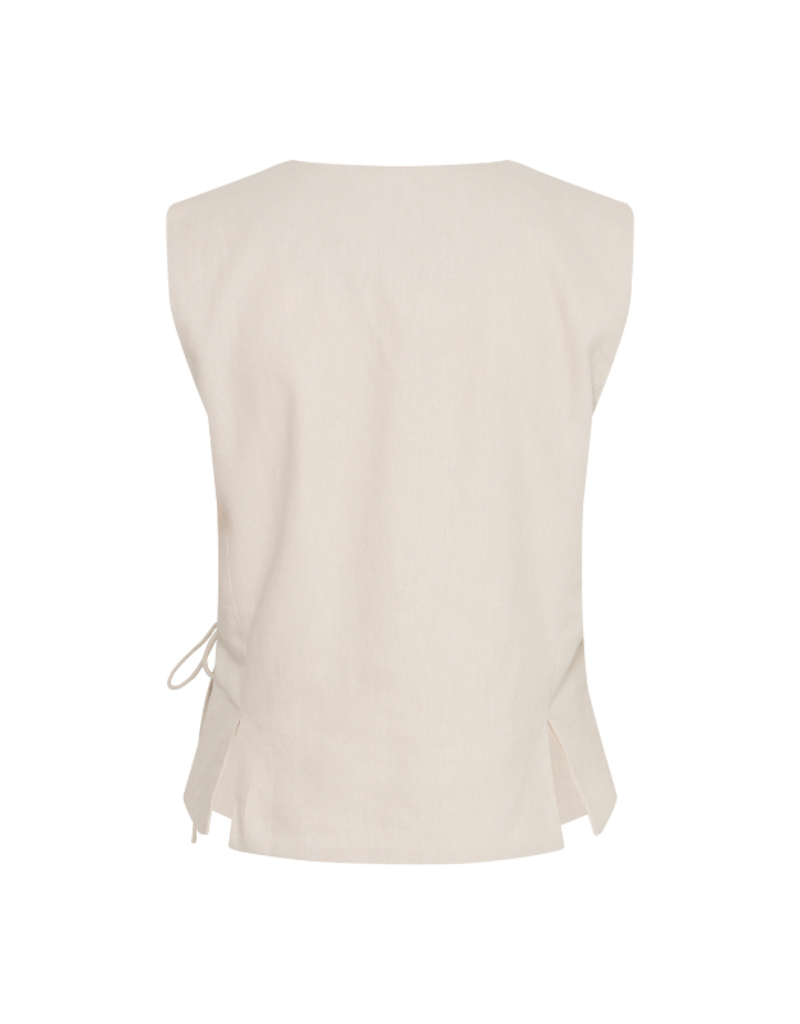 ICHI Zahra Wrap Top in Birch Melange by ICHI