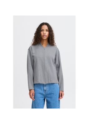 ICHI Kate Neo Jacket in Light Grey Melange by ICHI