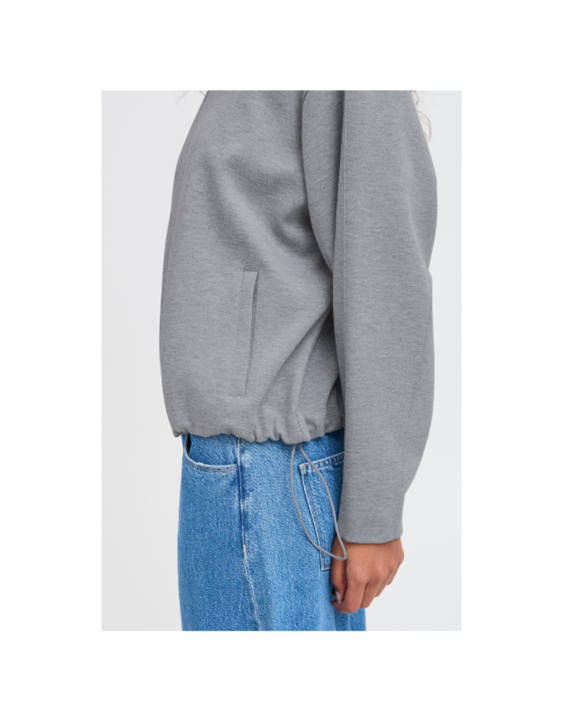 ICHI Kate Neo Jacket in Light Grey Melange by ICHI