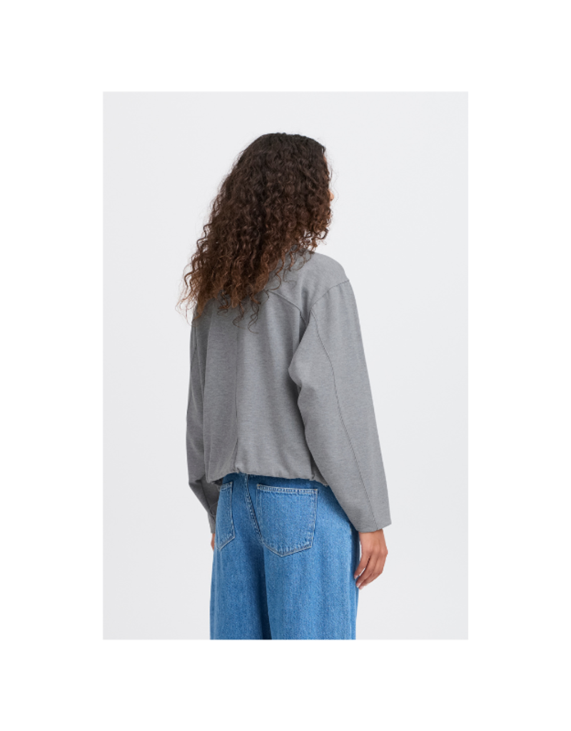 ICHI Kate Neo Jacket in Light Grey Melange by ICHI