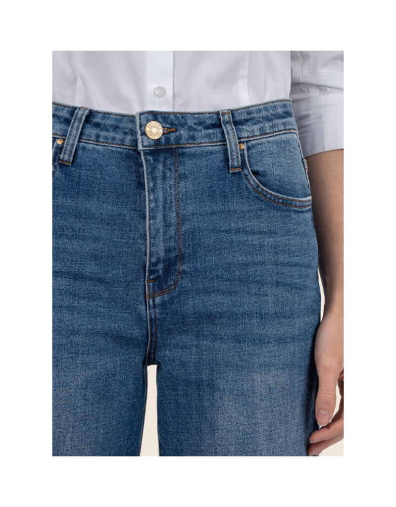 Kut from the Kloth Sienna Baggy Boyfriend with Roll Up in Alert Wash By Kut from the Kloth