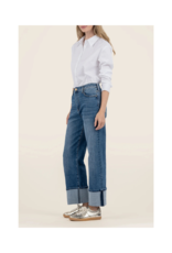 Kut from the Kloth Sienna Baggy Boyfriend with Roll Up in Alert Wash By Kut from the Kloth