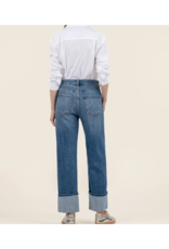 Kut from the Kloth Sienna Baggy Boyfriend with Roll Up in Alert Wash By Kut from the Kloth