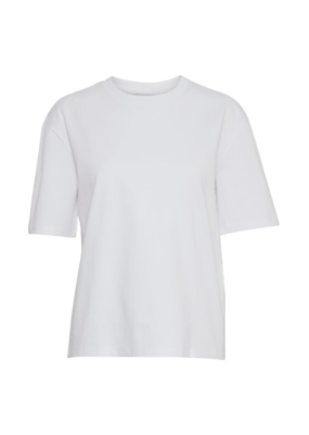 b.young Trollo Crew Neck T-Shirt in Optical White by b.young