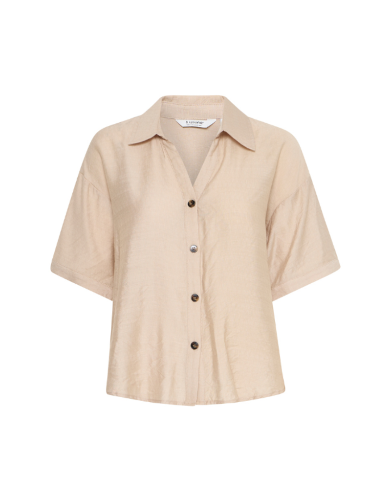 b.young Hinva Button Down Shirt in Humus by b.young