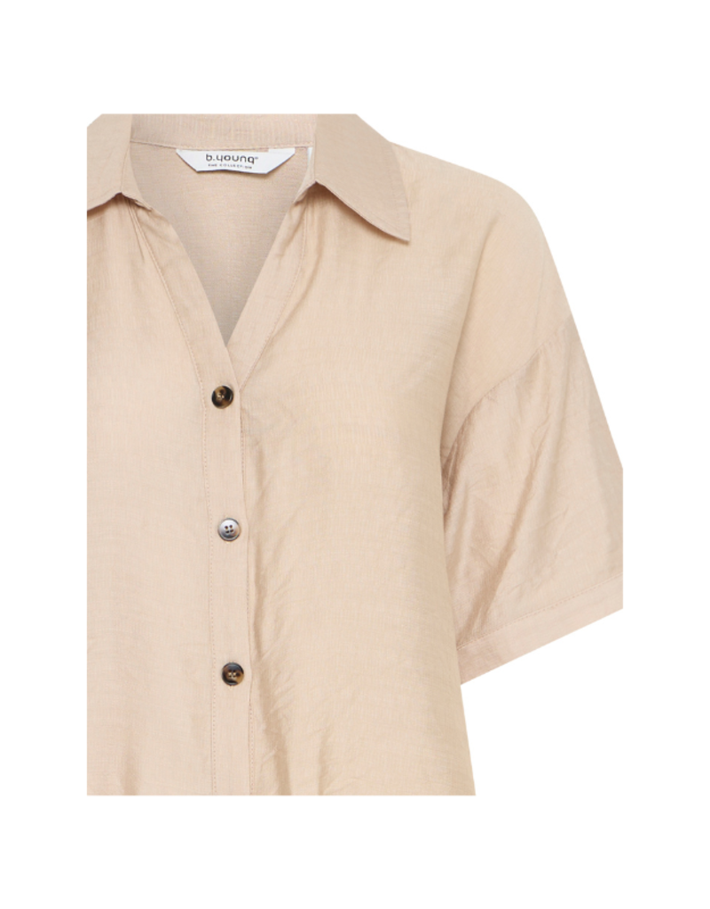 b.young Hinva Button Down Shirt in Humus by b.young