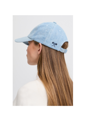 ICHI Khaty Baseball Hat in Washed Blue Denim by ICHI