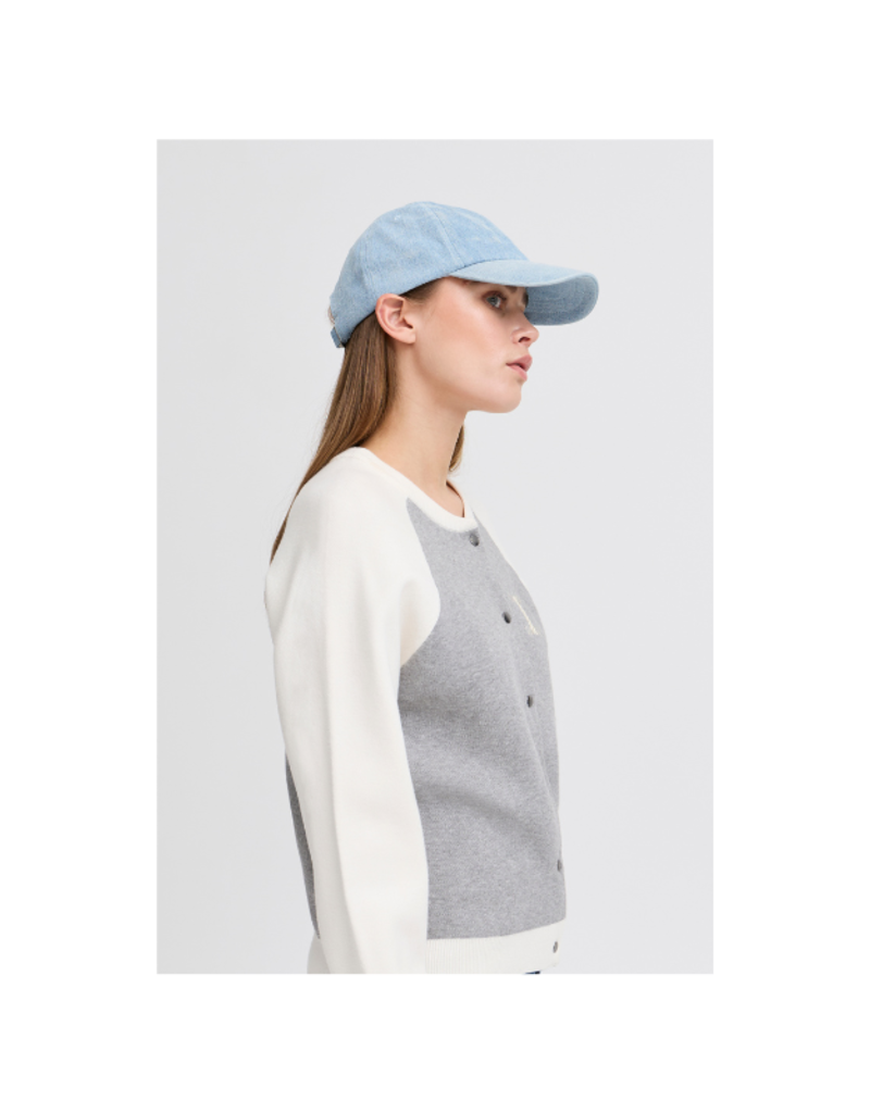 ICHI Khaty Baseball Hat in Washed Blue Denim by ICHI