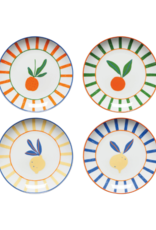 Danica Citrus Burst Appetizer Plates Set of 4  Assorted