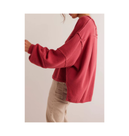 Free People Total Eclipse Long Tee in Rubies by Free People