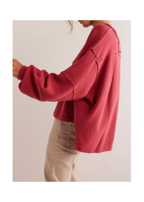 Free People Total Eclipse Long Tee in Rubies by Free People
