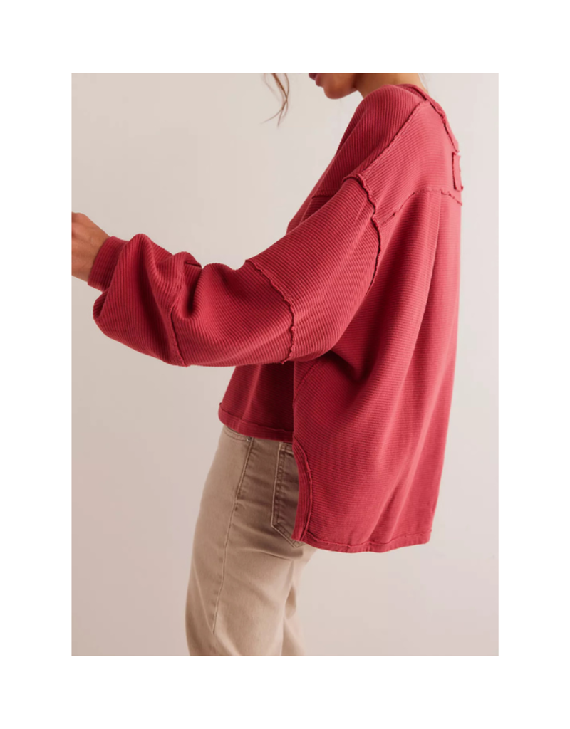 Free People Total Eclipse Long Tee in Rubies by Free People