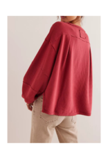 Free People Total Eclipse Long Tee in Rubies by Free People