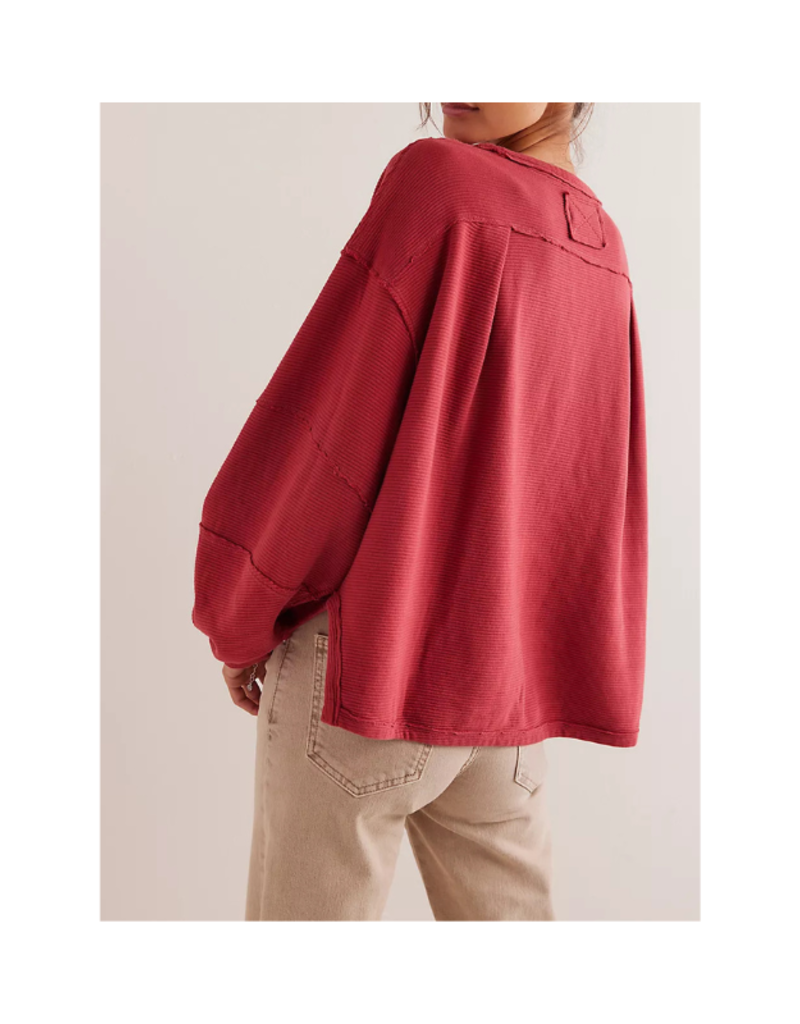 Free People Total Eclipse Long Tee in Rubies by Free People