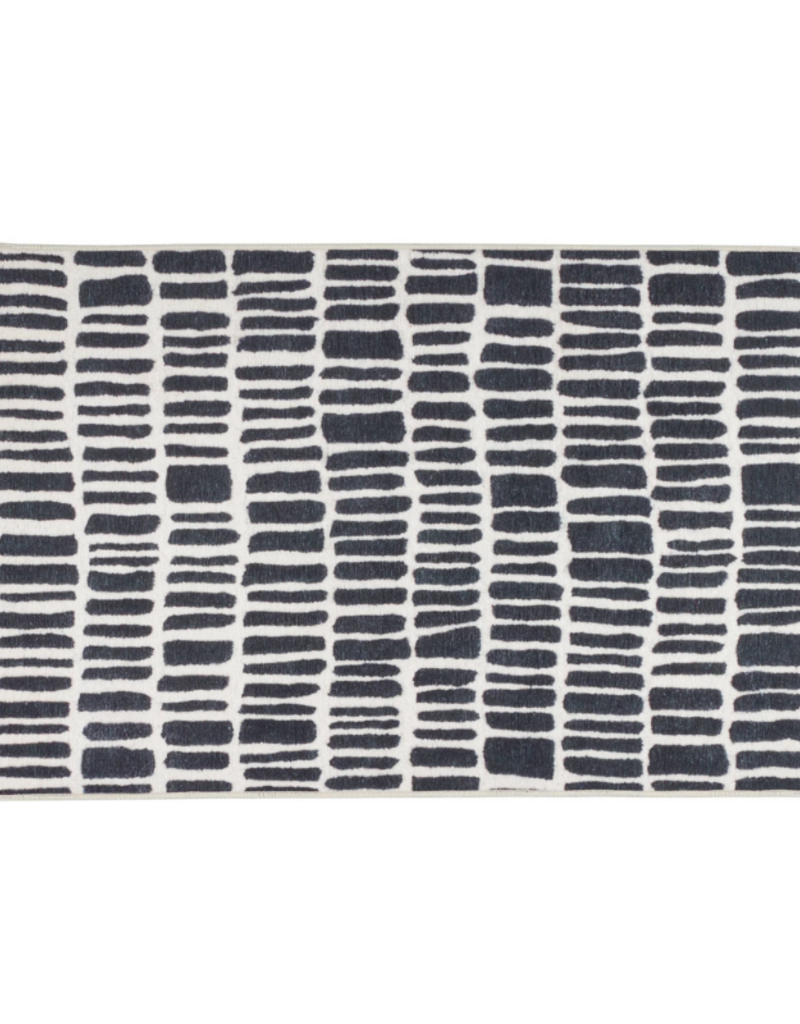 Dash & Albert Dash & Albert Machine Washable Roark Charcoal Rug 4x6