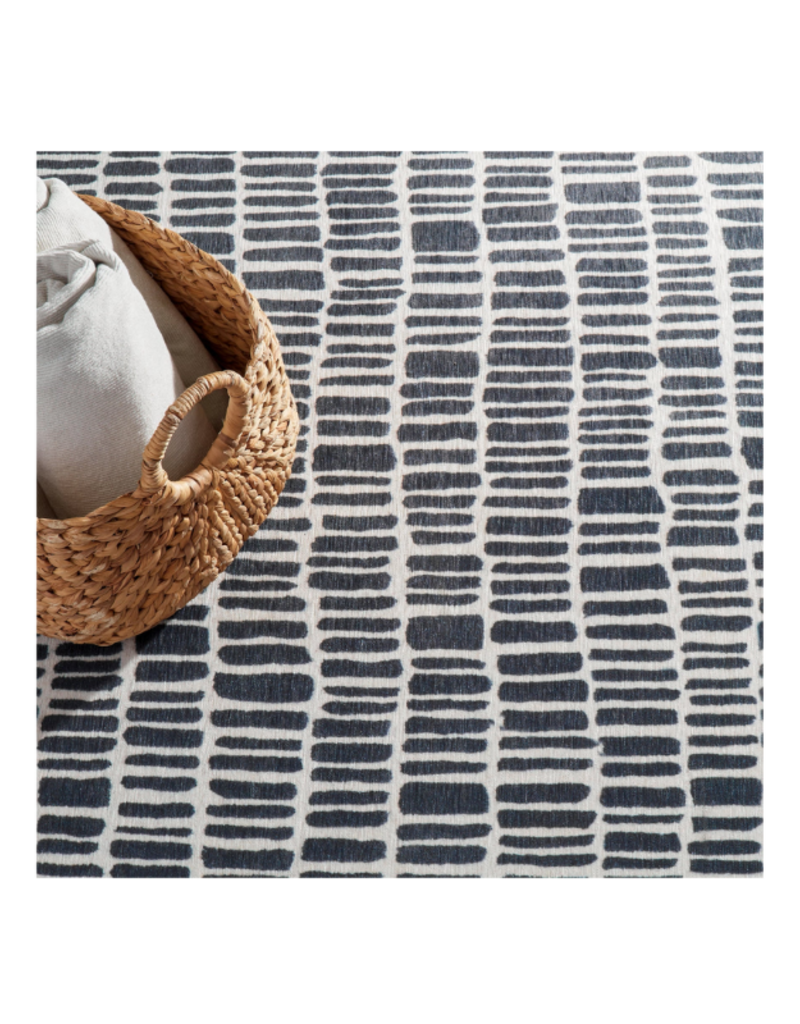 Dash & Albert Dash & Albert Machine Washable Roark Charcoal Rug 4x6