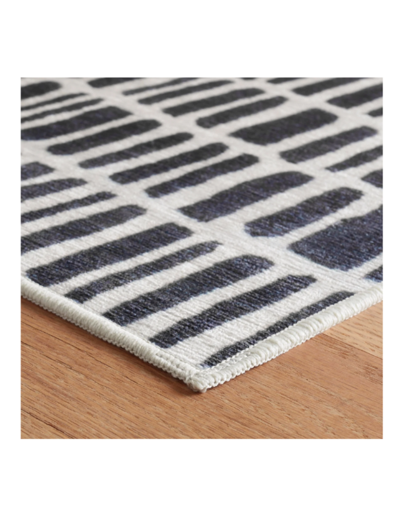 Dash & Albert Dash & Albert Machine Washable Roark Charcoal Rug 4x6