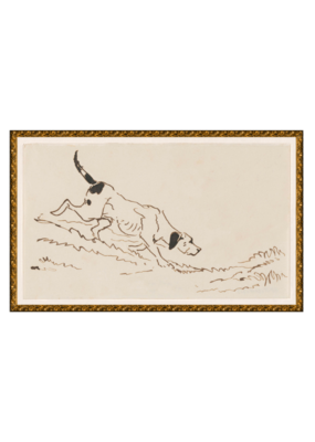 Celadon Art The Hound C. 1856 - 13"x8"