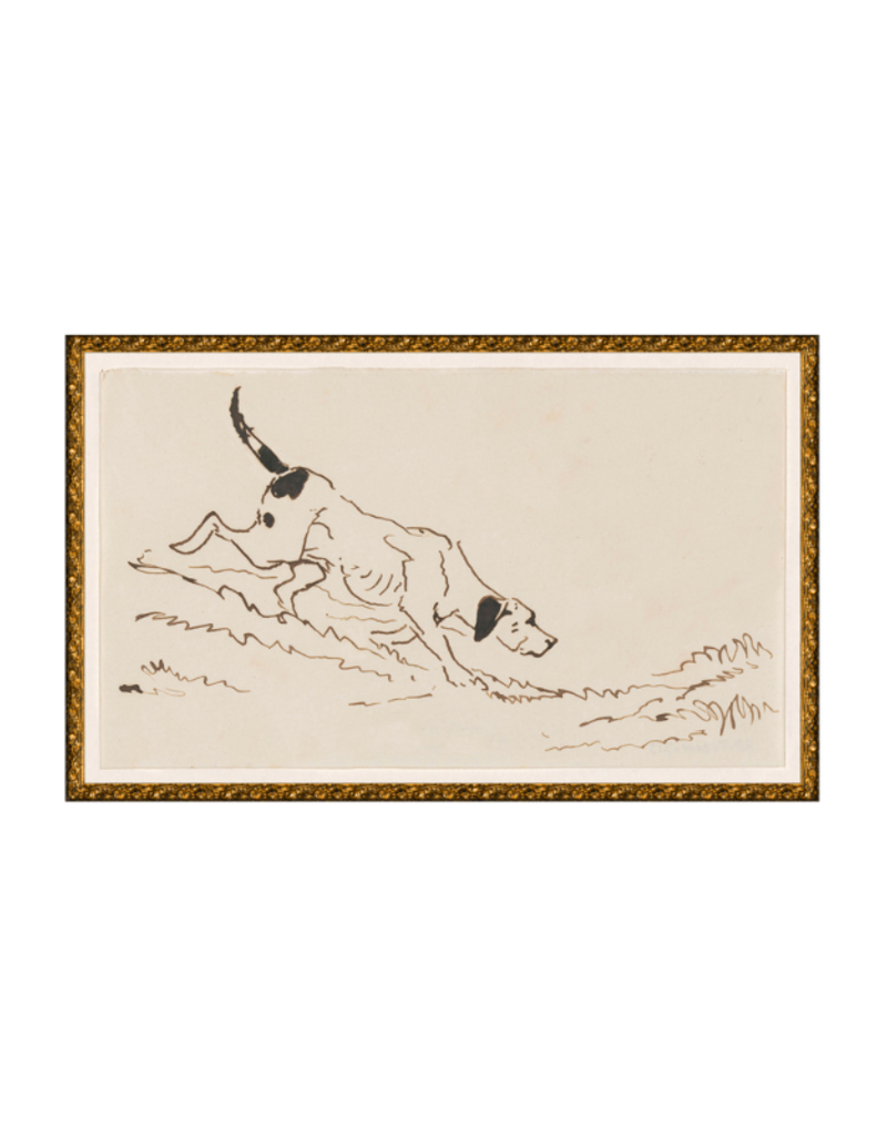Celadon Art The Hound C. 1856 - 13"x8"