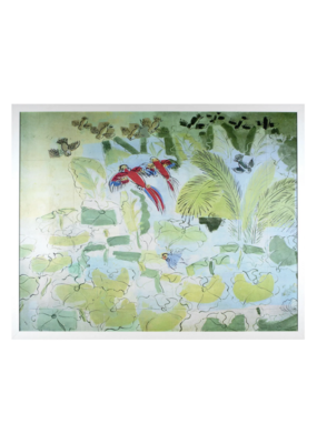 Celadon Art Dufy - Parrots 52.75"×42.75"