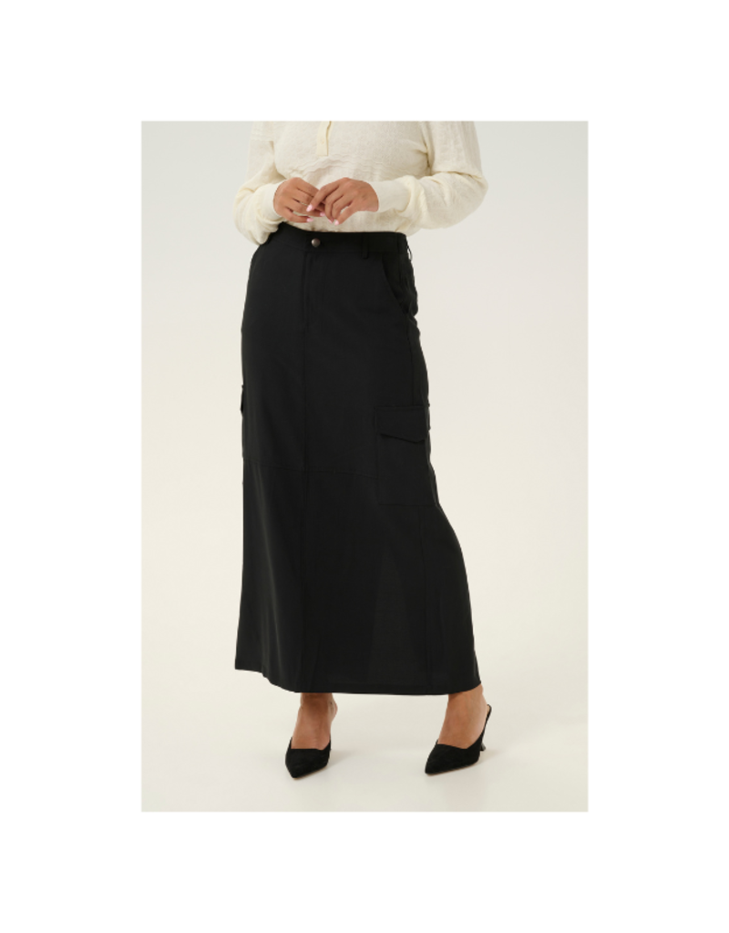Cream Konca Skirt in Pitch Black by Cream