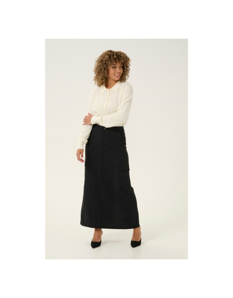 Cream Konca Skirt in Pitch Black by Cream