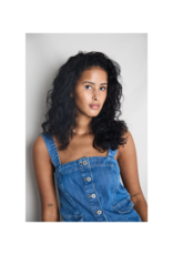 ICHI Bonnes Denim Top in Washed Blue by ICHI