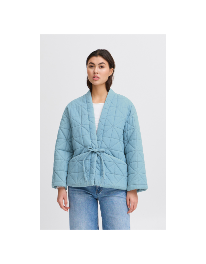 ICHI Hevira Jacket in Medium Blue by ICHI