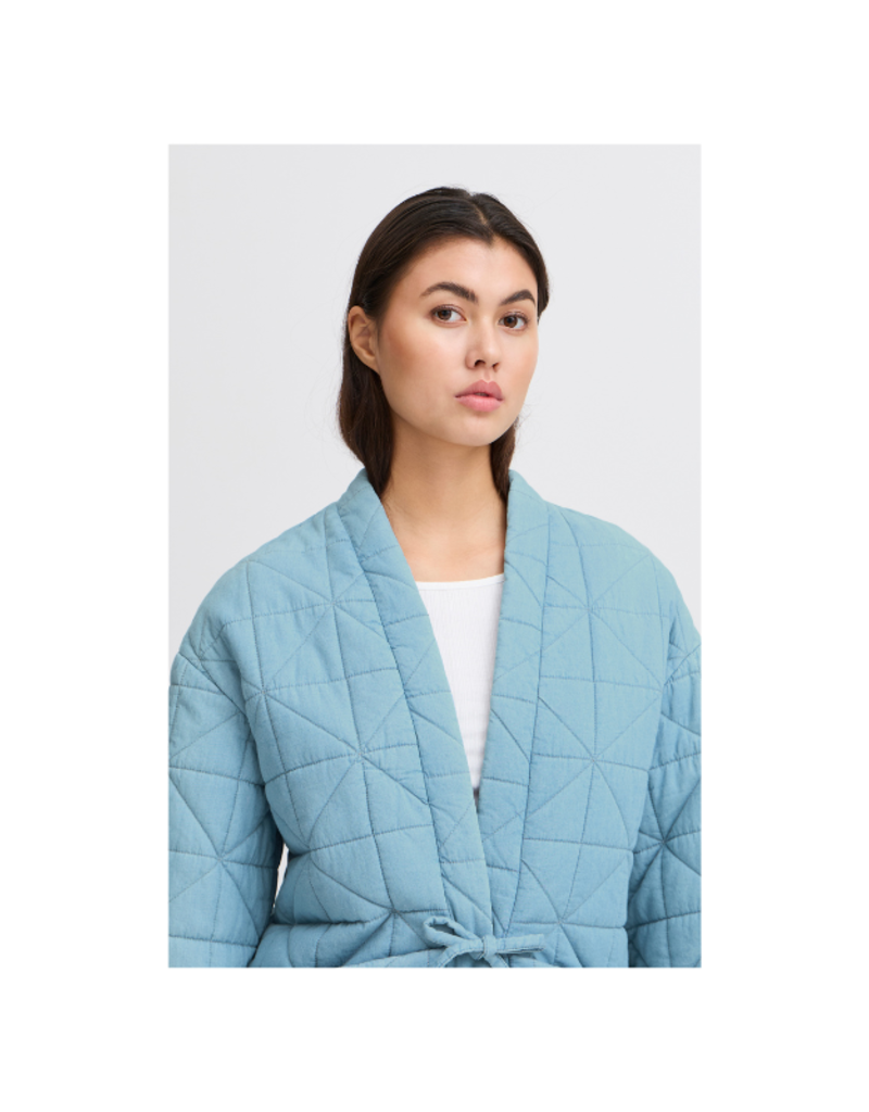 ICHI Hevira Jacket in Medium Blue by ICHI