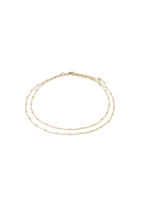 PILGRIM Elka Anklet Chain 2-in-1 Set in Gold by Pilgrim