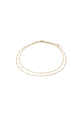 PILGRIM Elka Anklet Chain 2-in-1 Set in Gold by Pilgrim