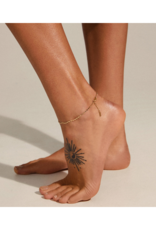 PILGRIM Parisa Anklet Chain in Gold by Pilgrim