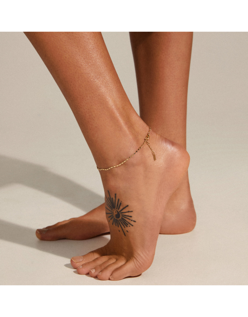 PILGRIM Parisa Anklet Chain in Gold by Pilgrim