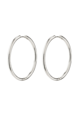 PILGRIM Eanna Maxi Hoop Earrings in Silver by Pilgrim