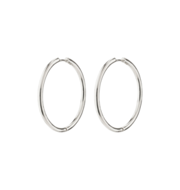 PILGRIM Eanna Maxi Hoop Earrings in Silver by Pilgrim
