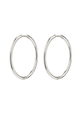 PILGRIM Eanna Maxi Hoop Earrings in Silver by Pilgrim