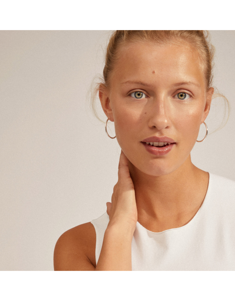 PILGRIM Eanna Maxi Hoop Earrings in Silver by Pilgrim