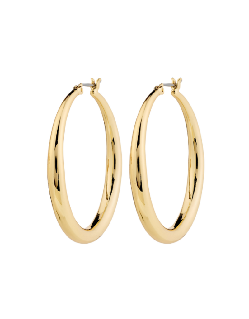 PILGRIM Jorun Large Hoop Earrings in Gold by Pilgrim