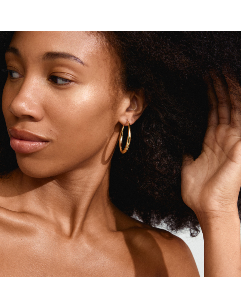 PILGRIM Jorun Large Hoop Earrings in Gold by Pilgrim
