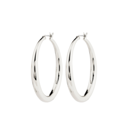 PILGRIM Jorun Large Hoop Earrings in Silver by Pilgrim