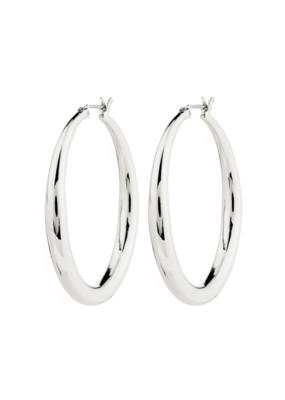 PILGRIM Jorun Large Hoop Earrings in Silver by Pilgrim